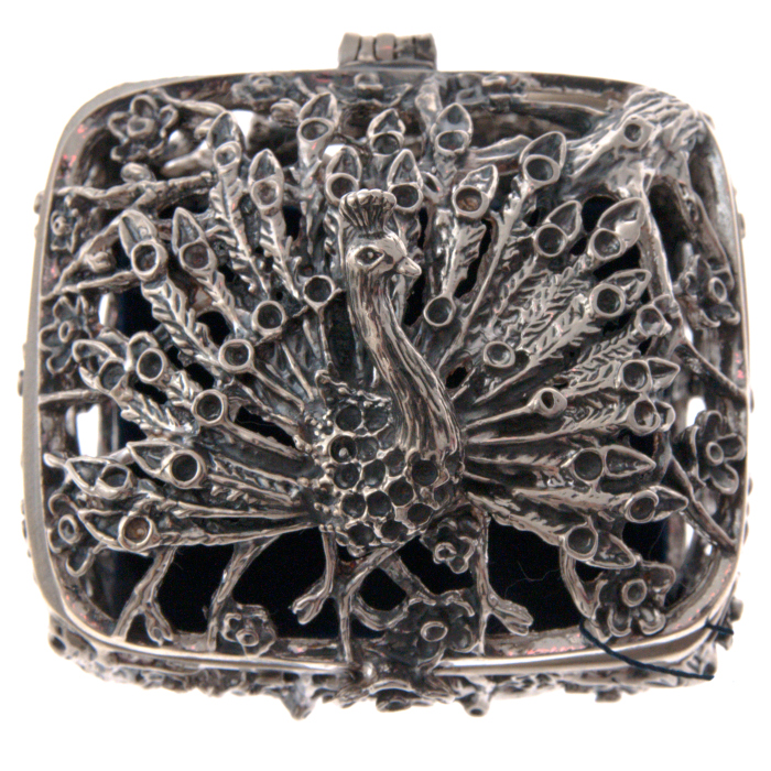 Серебряная шкатулка "Павлин" с чернением - артикул: AK01293 - стоимость: 43 400 руб. Серебряная шкатулка "Павлин" с чернением - артикул: AK01293 | Мосподарок