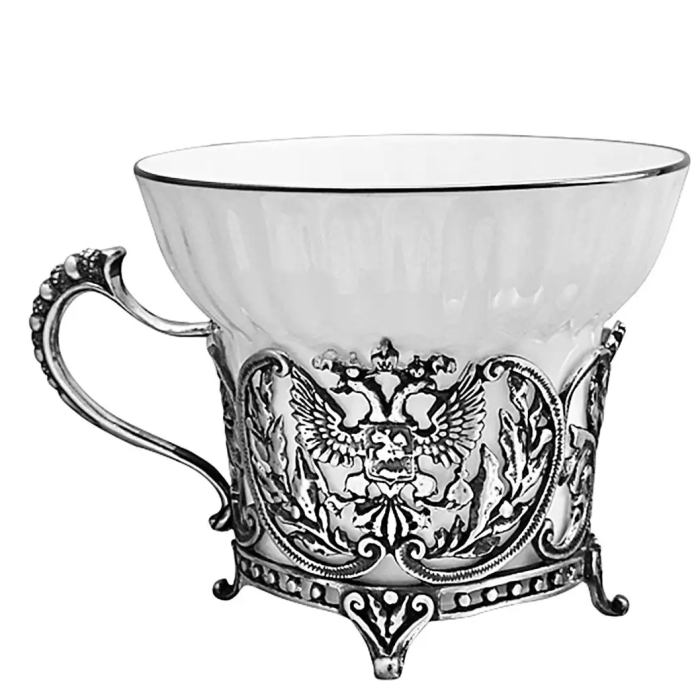 Чайная чашка из серебра "Герб" с ложкой - артикул: AK01726 - стоимость: 47 100 руб. Чайная чашка из серебра "Герб" с ложкой - артикул: AK01726 | Мосподарок
