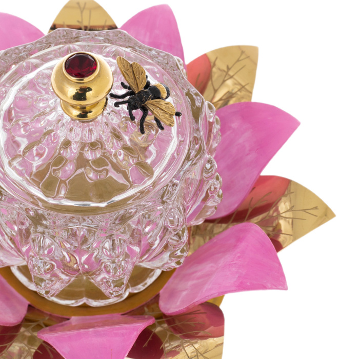 Медовница "Бутон" с красным фианитом, Златоуст - артикул: 301431 | Мосподарок 