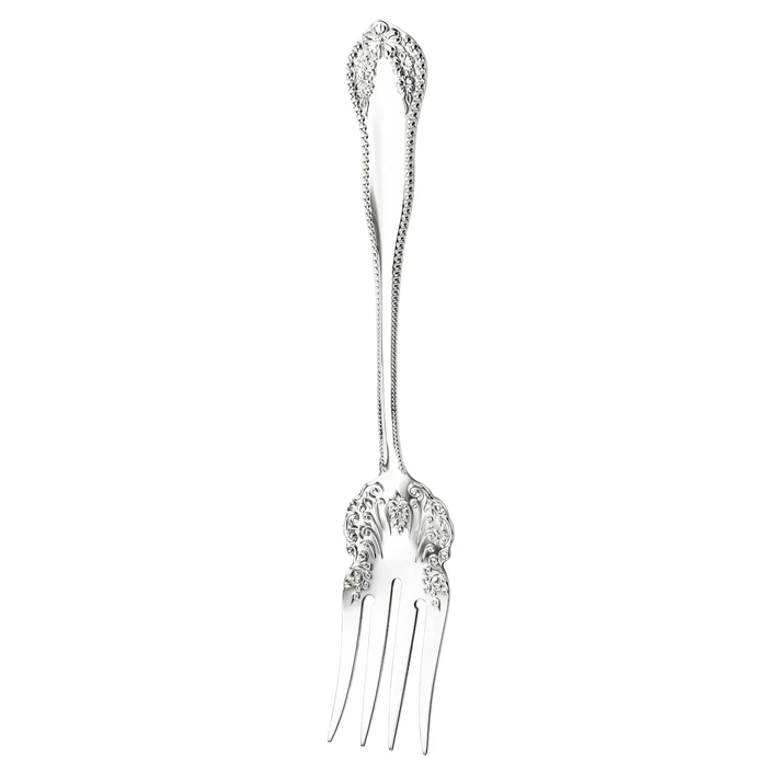 Серебряная вилка для салата "Узоры" на 1 персонк, в футляре - артикул: AK01785 | Мосподарок 