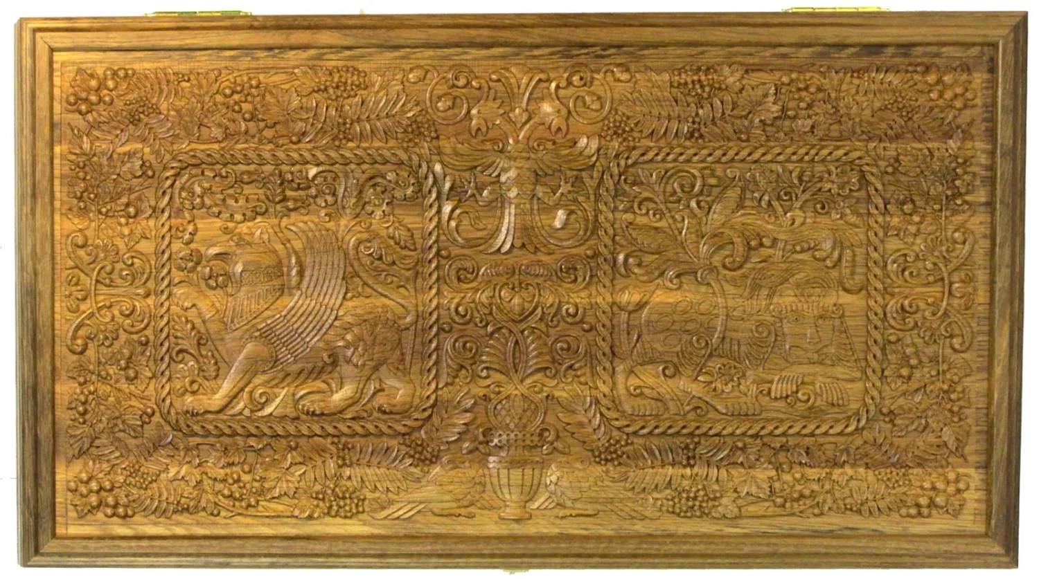 Резные нарды из массива чёрного дуба "Белокаменные-5" - артикул: 120-201 | Мосподарок 