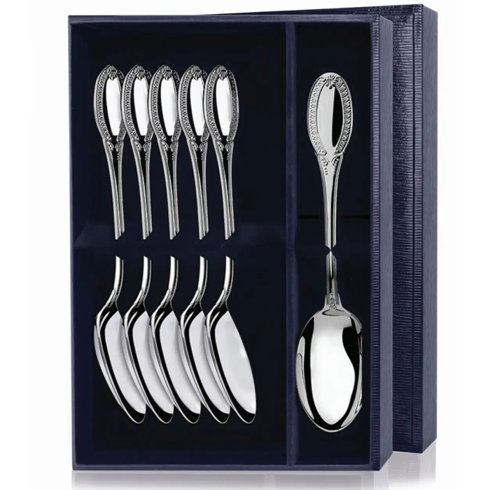 Серебряный набор столовых ложек "Император" на 6 персон - артикул: AK01395 | Мосподарок 