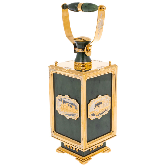 Сувенир из нефрита "Фонарь ЖД" Златоуст - артикул: 301549 | Мосподарок 