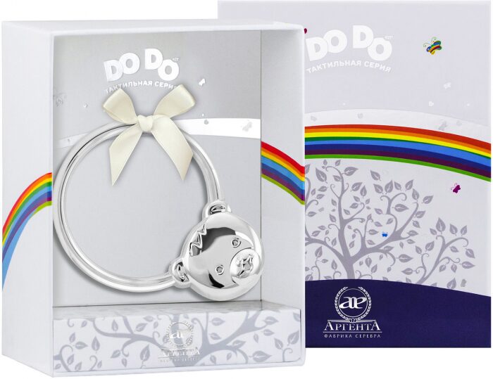 Детская серебряная погремушка DODO "Мишка" на кольце - артикул: AK01493 - стоимость: 15 400 руб. Детская серебряная погремушка DODO "Мишка" на кольце - артикул: AK01493 | Мосподарок