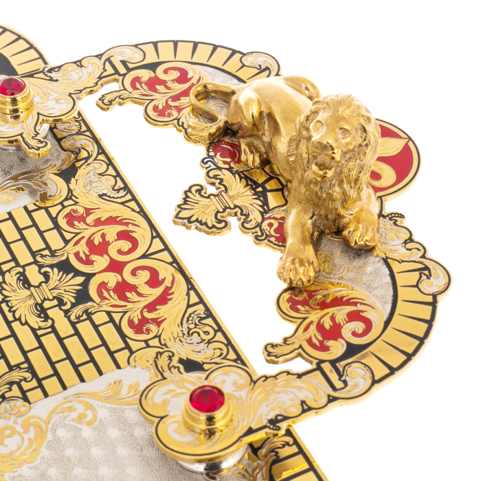 Набор для водки "Царский" с нефритом, на 6 персон, Златоуст - артикул: 301415 | Мосподарок 