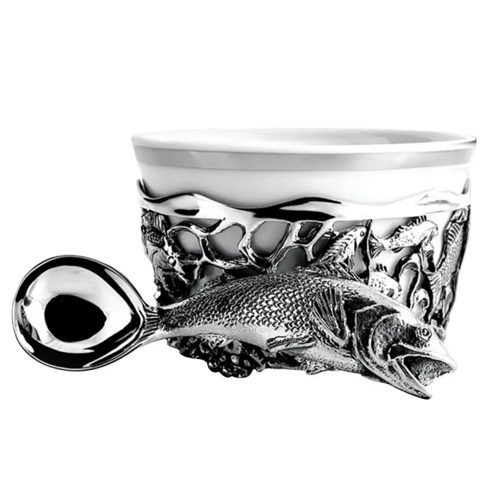 Серебряный набор для специй "Рыба" с чернением - артикул: AK01401 - стоимость: 33 500 руб. Серебряный набор для специй "Рыба" с чернением - артикул: AK01401 | Мосподарок
