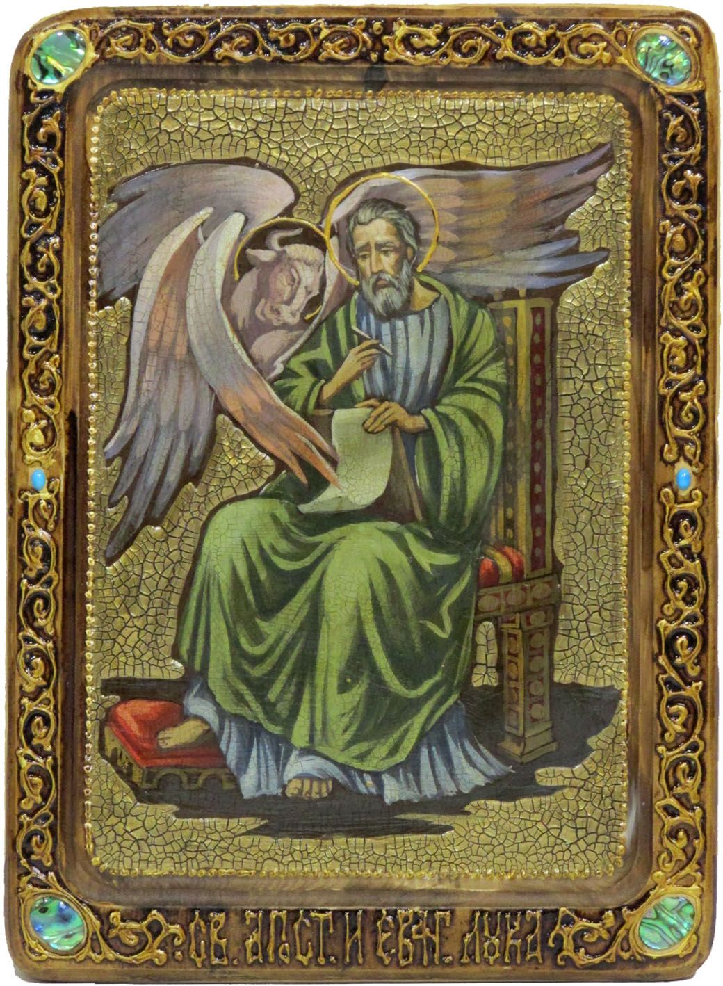 Живописная икона "Святой апостол и евангелист Лука" на кипарисе - купить в Москве | Мосподарок 