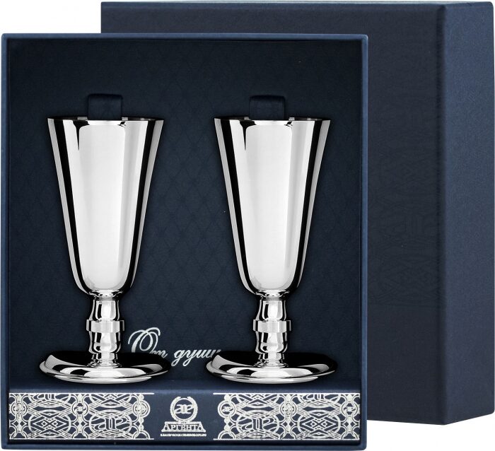 Набор рюмок для водки из серебра №4 на 2 персоны - артикул: AK01309 - стоимость: 36 400 руб. Набор рюмок для водки из серебра №4 на 2 персоны - артикул: AK01309 | Мосподарок
