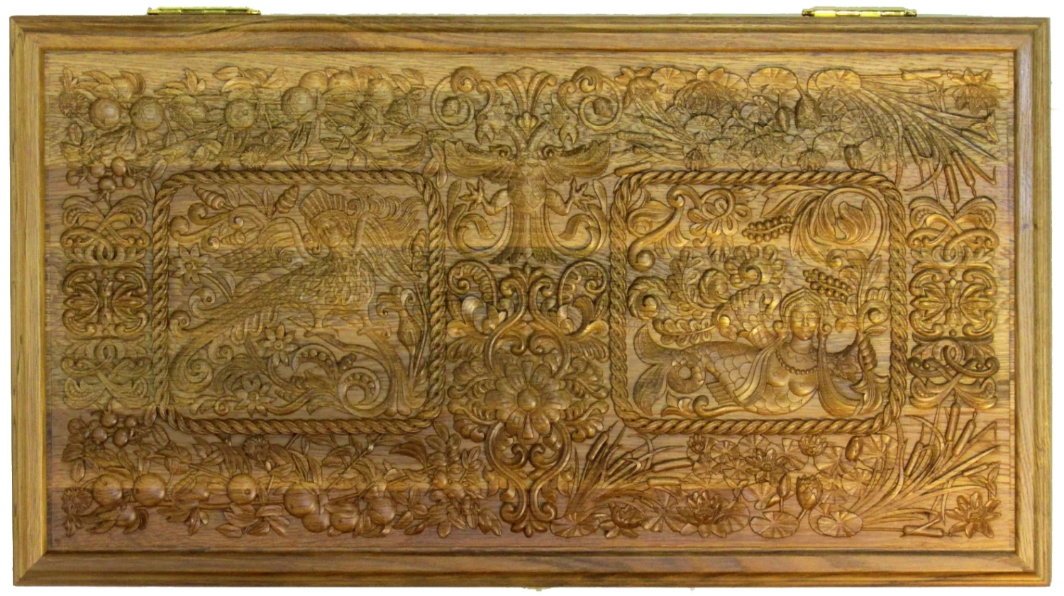 Резные нарды из массива чёрного дуба "Белокаменные-6" - артикул: 120-202 | Мосподарок 