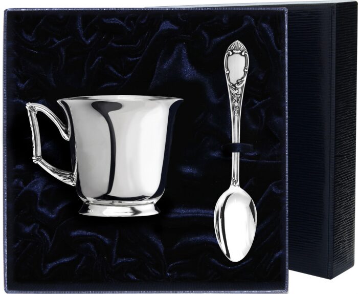 Чайная чашка из серебра "Элегия" с ложкой - артикул: AK01551 - стоимость: 62 600 руб. Чайная чашка из серебра "Элегия" с ложкой - артикул: AK01551 | Мосподарок