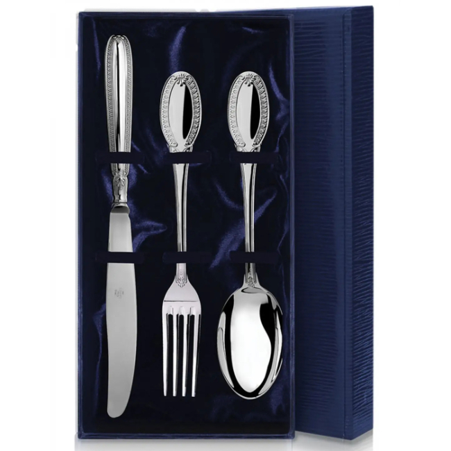 Набор из 3 столовых серебряных приборов "Император" на 1 персону Набор из 3 столовых серебряных приборов "Император" на 1 персону