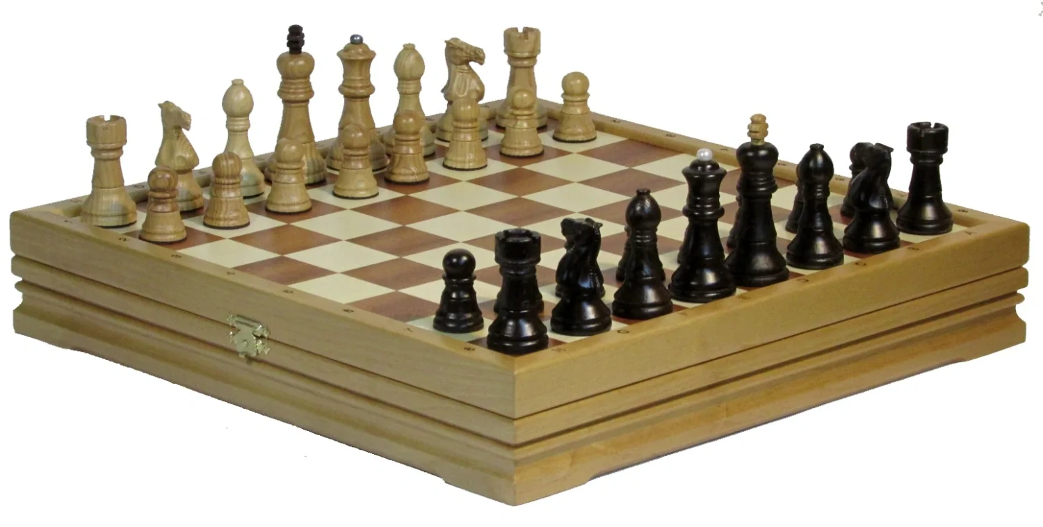 Шахматы "Классика" средние деревянные утяжеленные (высота короля 3,25) - артикул: 120-3551 | Мосподарок 