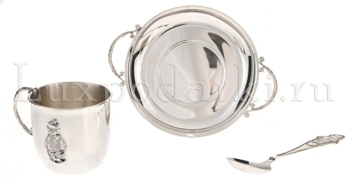 Набор детский серебряный КД "Мальчик" (3 предмета, с кружкой и блюдцем) - артикул: AK01449 - стоимость: 70 100 руб. Набор детский серебряный КД "Мальчик" (3 предмета, с кружкой и блюдцем) - артикул: AK01449 | Мосподарок
