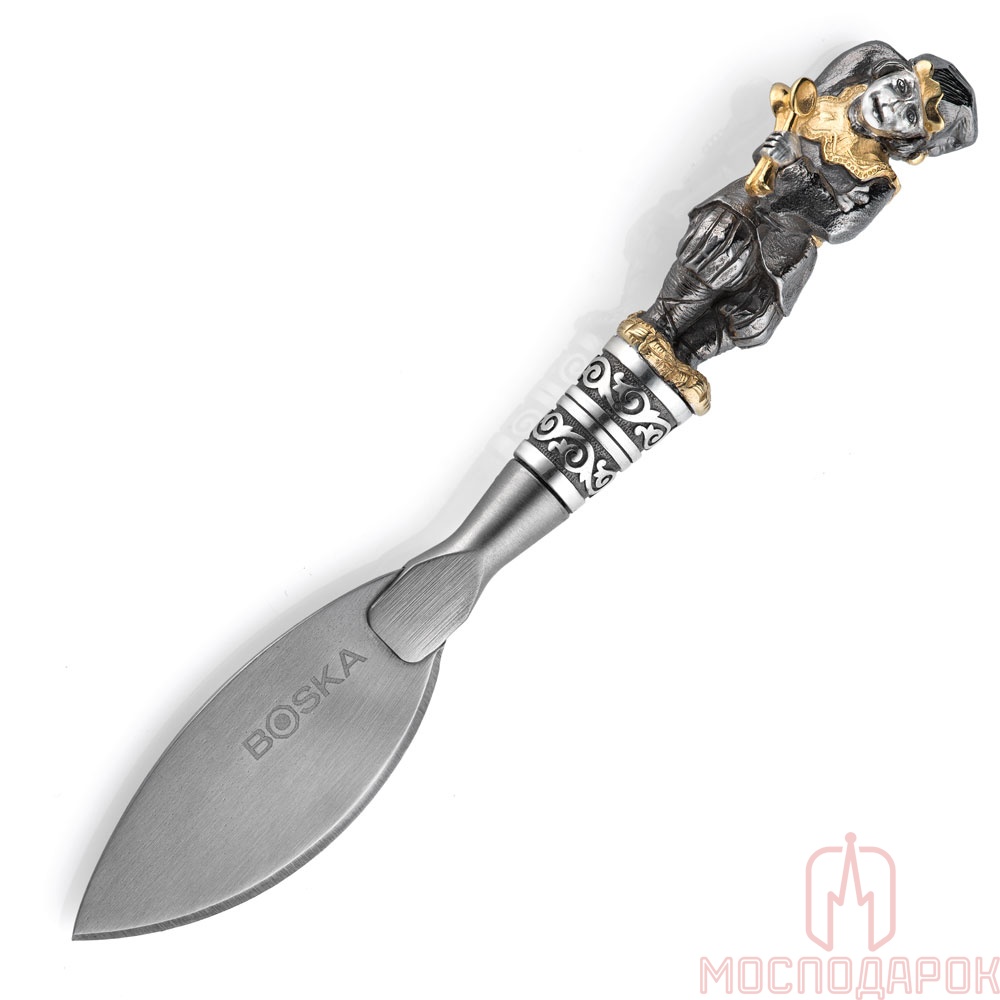 Набор серебряных ножей для резки сыра «Скоморохи» - артикул: ALT00683 | Мосподарок 