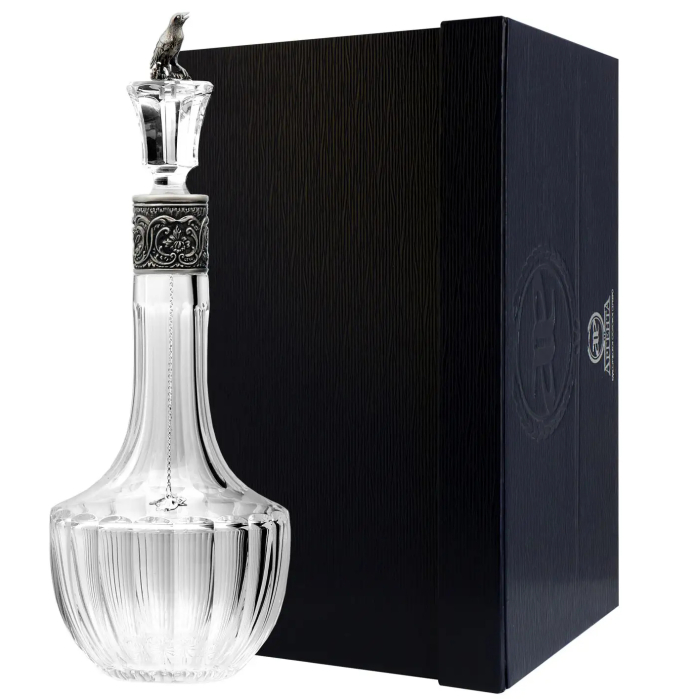 Серебряный графин для водки "Жаворонок" с чернением - артикул: AK01775 | Мосподарок 