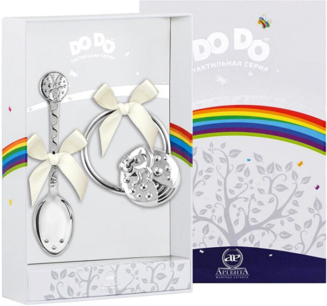 Набор серебряный для малышей DODO "Божья коровка" (2 предмета) Набор серебряный для малышей DODO "Божья коровка" (2 предмета)