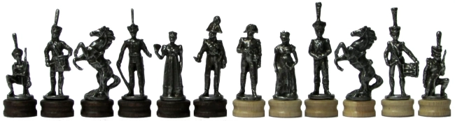 Шахматы малые "Бородино" черненые