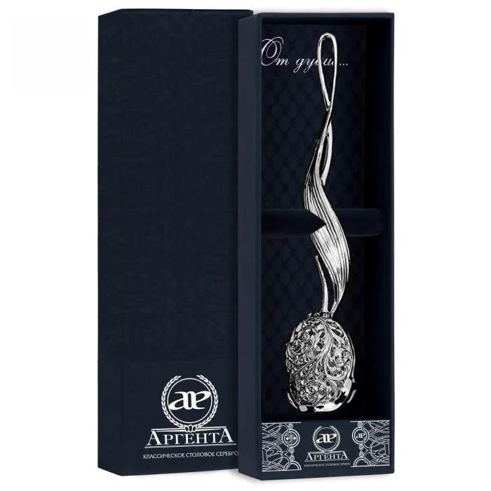 Ситечко для заваривания чая из серебра "Тюльпан" - артикул: AK01287 | Мосподарок 