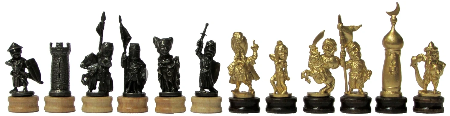 Шахматы малые "Крестоносцы" черненые - артикул: 120-70.Z | Мосподарок 